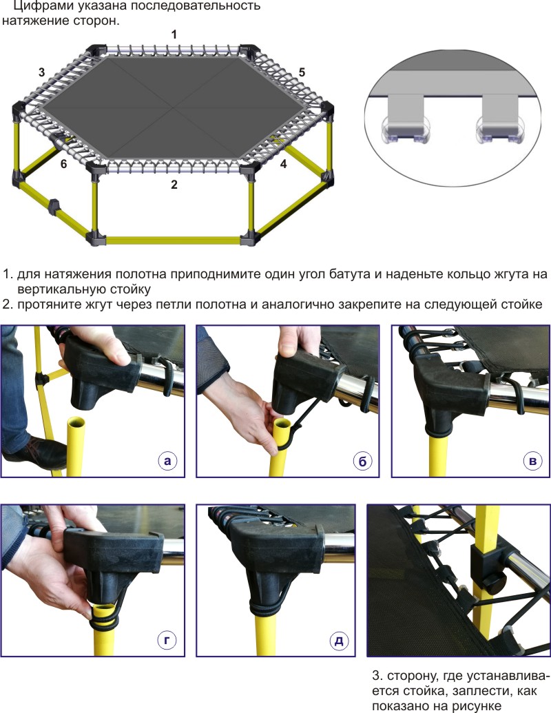 Инструкция как натягивать жгуты на фитнес батут d 135см Инструкция как натягивать жгуты на фитнес батут d 135см