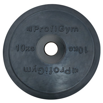 Диск Profigym обрезиненный черный d=50(10 кг)