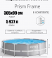 Каркасный бассейн Intex 26706, Prism Frame 305х99см, 5927л, фильтр-насос