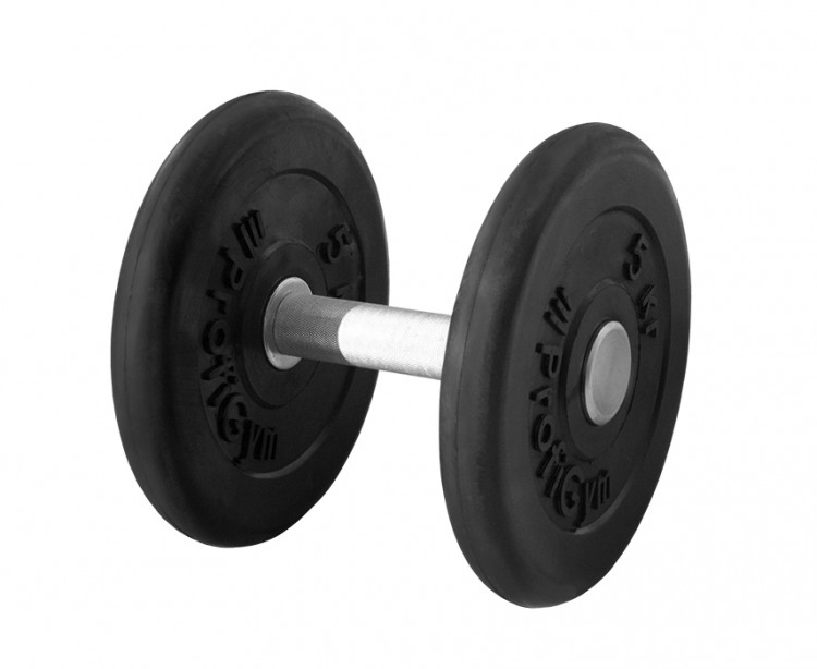 ГНР-11 Гантель «PROFIGYM» неразборная с хромированной ручкой 11 кг, Черная