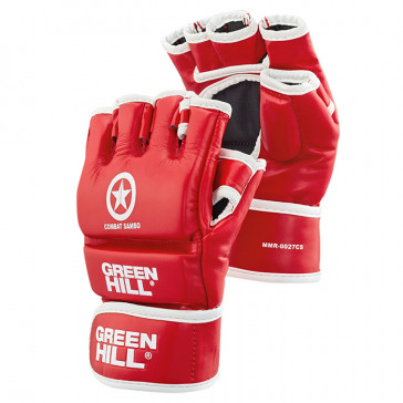 Перчатки для MMA Green Hill Combat Sambo MMR-0027, красные