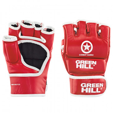Перчатки для MMA Green Hill Combat Sambo MMR-0027, красные