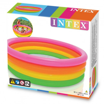Детский надувной бассейн "Радуга" Intex 56441, 168х46см, 780л, от 3 лет