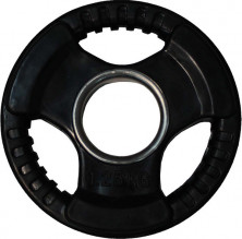 Диск обрезиненный ZSO черный 3 HANDLE D-51, 1,25 кг