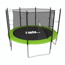 Батут UNIX line Simple 8 ft зелёный (внутренняя защитная сеть)