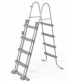 Каркасный бассейн Power Steel Bestway 5611Z BW, 640х274х132см, 19281л, фил.-насос 5678л/ч, лестница, тент, попл.-доз.