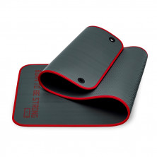 Мат для аэробики Rebel NBR, 183x61x1,0 см графитовый с кольцами