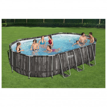 Каркасный бассейн Bestway Дерево 5611R 610x366x122см 20241л, фил.-нас. 5678л