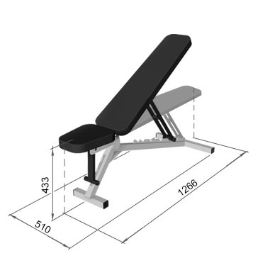 Скамья с изменяемым наклоном спинки IronKing IK115 в комплектации Люкс