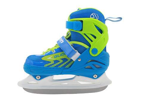Коньки ледовые раздвижные Larsen Glide Blue/Green