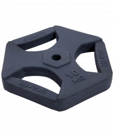 Диск Starfit BB-205 обрезиненный цветной с хватами d=26 мм (10 кг)