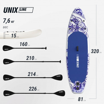 SUP-борд UNIX Line Глазурь / Glaze (320см)