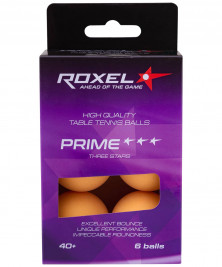 Мяч для настольного тенниса Roxel Prime 3* (6шт, оранж)