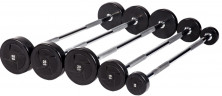 Набор прямых обрезиненных штанг PROFI-FIT 10-30 кг, шаг 5 кг. (компл. 5шт)
