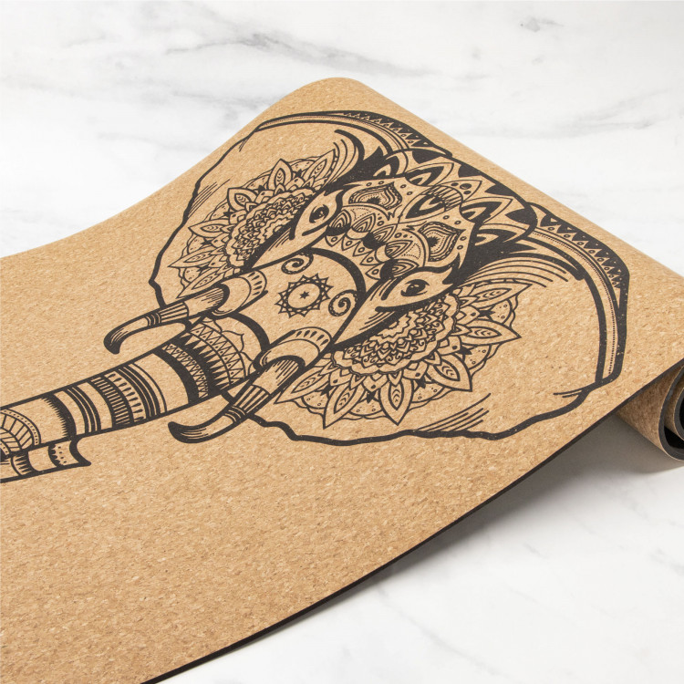 Коврик для йоги MYGA Yoga Mat Cork Elephant XL (пробка)