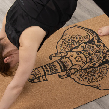 Коврик для йоги MYGA Yoga Mat Cork Elephant XL (пробка)