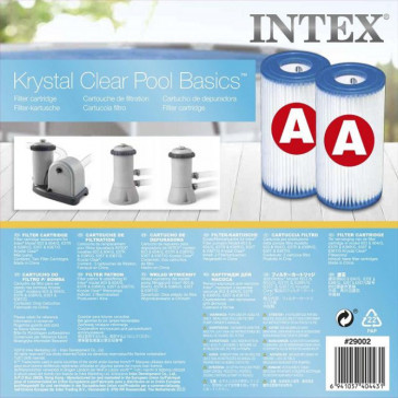 Картридж "А" Intex 29002 (блок из 2 шт) для фильтр-насосов 28604, 28638, 28636 и хлоргенератора 28674