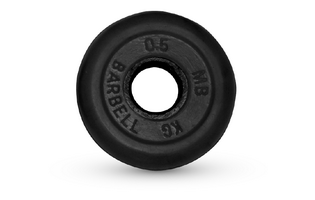 Диск Barbell обрезиненный черный d=26 мм 0,5кг