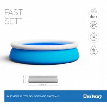 Бассейн Fast Set Bestway 57392 BW, 183х51см, 940л